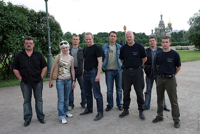 Команда «Орион-Арт» в Санкт-Петербурге после шоу «Алые паруса»